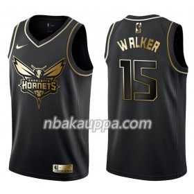 Charlotte Hornets Kemba Walker 15 Nike Musta Golden Edition Pelipaidat Swingman - Miesten